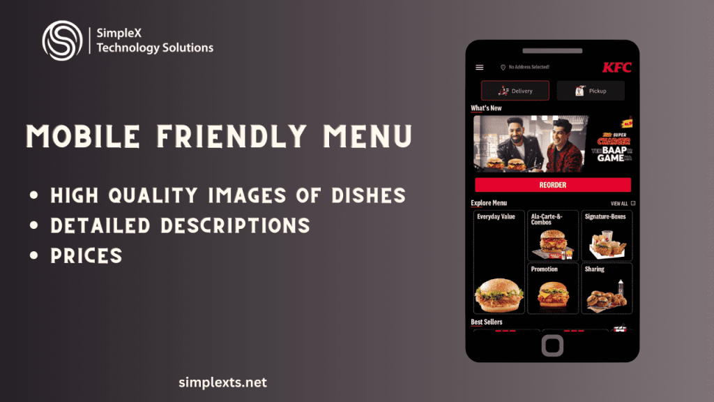 mobile friendly menu