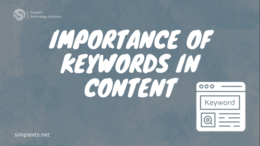 Importance of keywords in content